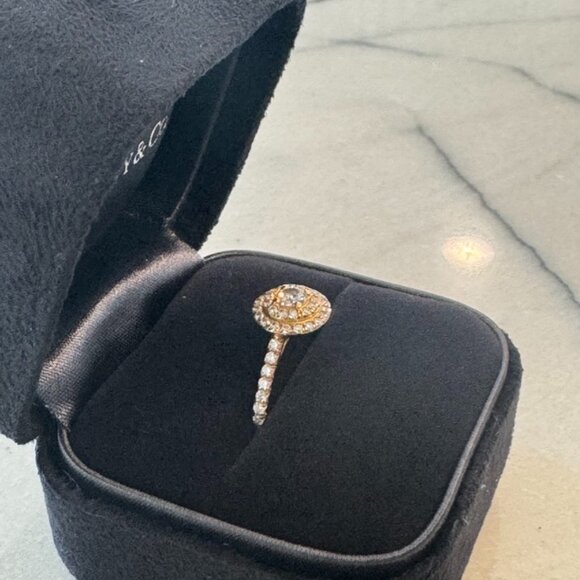 Tiffany & Co 18k Rose Gold Diamond Soleste® Ring - Picture 5 of 10